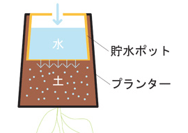 空中観葉植物用スカイプランター貯水ポット